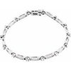 14K White 3/4 CTW Natural Diamond Line 7″ Bracelet