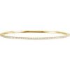 14K Yellow 2 CTW Natural Diamond Stackable Bangle 8″ Bracelet