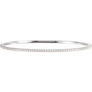 2 Ctw Natural Diamond Bangle Bracelet