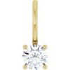 14K Yellow 1/4 CTW Natural Diamond Solitaire  Charm/Pendant