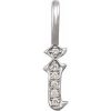 0.05 Ctw Natural Diamond Gothic Initial Charm Pendant