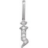 0.035 Ctw Natural Diamond Gothic Initial Charm Pendant