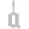 14K White Gothic Initial A Charm/Pendant