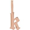 14K Rose Gothic Initial K Charm/Pendant