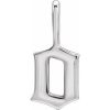 14K White Gothic Initial O Charm/Pendant