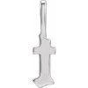 14K White Gothic Initial T Charm/Pendant