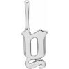 14K White Gothic Initial Y Charm/Pendant