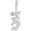 14K White Gothic Initial Z Charm/Pendant