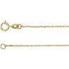 14K Yellow .50 mm Diamond-Cut Singapore 16″ Chain