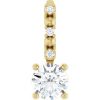 14K Yellow 1/4 CTW Natural Diamond Charm/Pendant