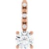 .01 Ctw Natural Diamond Semi-Set Pendant