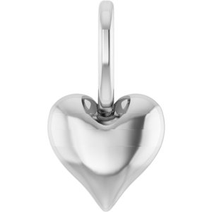 Tiny Puffy Heart Charm Pendant