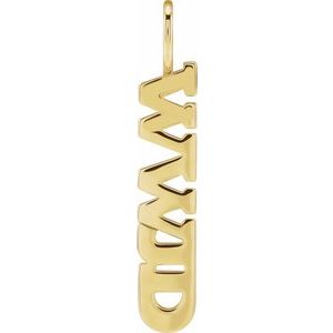 Vertical "Wwjd" Charm Pendant