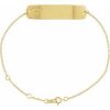 14K Yellow Engravable Medical Identification 6 1/2-7 1/2″ Bracelet