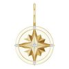 14K Yellow Compass Charm/Pendant Mounting