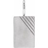 Sterling Silver Engravable Dog Tag Charm/Pendant