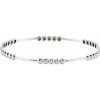 Sterling Silver 3.6 mm Beaded Bangle 7 3/4″ Bracelet