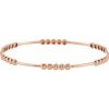 14K Rose 3.6 mm Beaded Bangle 7 3/4″ Bracelet