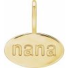 14K Yellow Nana Charm/Pendant