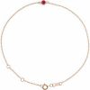 14K Rose Natural Ruby 6 1/2-7 1/2″ Bracelet