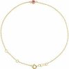 14K Yellow Natural Pink Tourmaline 6 1/2-7 1/2″ Bracelet