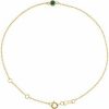 14K Yellow Lab-Grown Alexandrite 6 1/2-7 1/2″ Bracelet