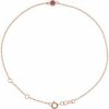 14K Rose Natural Pink Tourmaline 6 1/2-7 1/2″ Bracelet