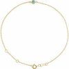 14K Yellow Natural Blue Zircon 6 1/2-7 1/2″ Bracelet