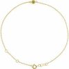 14K Yellow Natural Peridot 6 1/2-7 1/2″ Bracelet