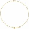 14K Yellow Natural White Sapphire 6 1/2-7 1/2″ Bracelet