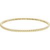 14K Yellow Beaded Bangle Bracelet