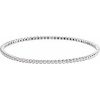 14K White Beaded Bangle Bracelet