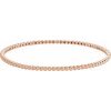 14K Rose Beaded Bangle Bracelet