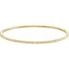 14K Yellow 1/3 CTW Natural Diamond Beaded Bangle 7 3/4″ Bracelet