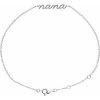 Sterling Silver Lowercase Script Nana Bracelet