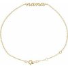 14K Yellow Lowercase Script Nana Bracelet