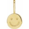 14K Yellow Smiley Face Charm/Pendant