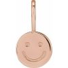 14K Rose Smiley Face Charm/Pendant