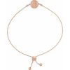 14K Rose  Aphrodite and Venus Coin Bolo 9.5″ Bracelet