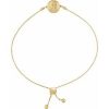 14K Yellow  Aphrodite and Venus Coin Bolo 9.5″ Bracelet