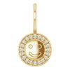 14K Yellow Smiley Face Charm/Pendant Mounting