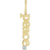 14K Yellow Natural Aquamarine Peace Charm/Pendant