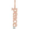 14K Rose Natural Aquamarine Peace Charm/Pendant