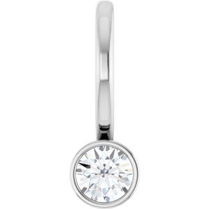 1/10 Ct Natural Diamond Bezel-Set Pendant