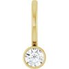 14K Yellow 3 mm Round Solitaire Charm/Pendant Mounting