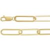 14K Yellow 6.2 mm Paperclip-Style 7″ Chain