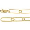 14K Yellow 6.2 mm Paperclip-Style 18″ Chain