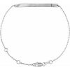 14K White Engravable Skinny Bar 6 1/2-7 1/2″ Bracelet