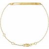 14K Yellow Engravable Skinny Bar 6 1/2-7 1/2″ Bracelet