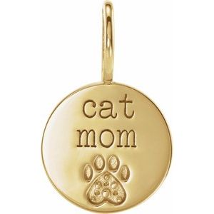 Engraved Paw Print Pendant Mounting